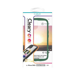 MSソリューションズ iPhone 14 6.1インチ耐衝撃ハイブリッドケース 「Cleary」 ビリジアン LNIM22PLCGR