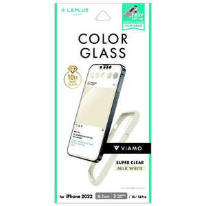 MSソリューションズ iPhone 14 6.1インチ ViAMOカラーガラス ホワイト LN-IM22FGVMWH