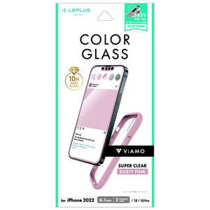 MSソリューションズ iPhone 14 6.1インチ ViAMOカラーガラス ピンク LN-IM22FGVMPK
