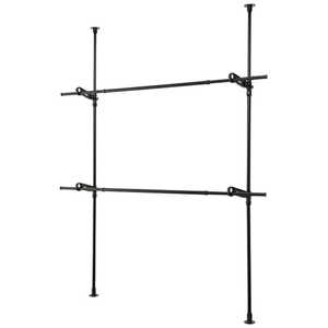 積水樹脂 突っ張り 物干し ダブルポール ブラック TWPBK