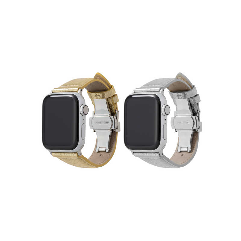 坂本ラヂヲ 坂本ラヂヲ Apple Watch (40/38mm) PikaPika Leather Watchband シルバー GWBPK-AW02SLV  