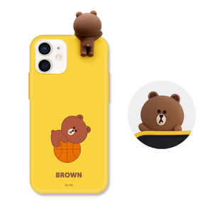 ROA iPhone 12 mini 5.4インチ対応 Figure COLOR SOFT Basketball BROWN KCECSB025