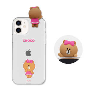 ROA iPhone 12 mini 5.4インチ対応 Figure BASIC CLEAR SOFT SIGNATURE CHOCO KCECSB032