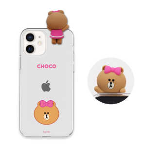 ROA iPhone 12 mini 5.4インチ対応 Figure BASIC CLEAR SOFT FACE CHOCO KCECSB034 ROA iPhone 12 mini 5.4インチ対応 Figure BASIC CLEAR SOFT FACE CHOCO KCECSB034