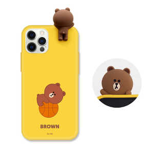 ROA iPhone 12/12 Pro 6.1インチ対応Figure BASIC COLOR SOFT Basketball BROWN KCECSB052