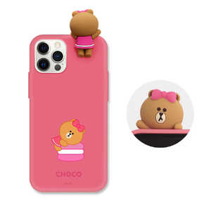 ROA iPhone 12/12 Pro 6.1インチ対応 Figure BASIC COLOR SOFT Macaron CHOCO KCECSB057