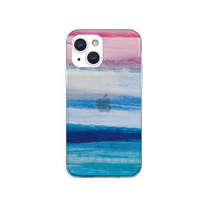 ROA iPhone 13 mini　5.4インチ ソフトクリアケース 海の波　ブルー AK20959I13MN