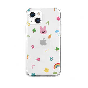 ROA iPhone 13 対応 6.1inch 2眼ソフトクリアケース pink usagi AK20995I13