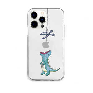 ROA iPhone 13 Pro 対応 6.1inch 3眼  ソフトクリアケース　はらぺこザウルス　グリーン AK21004I13P