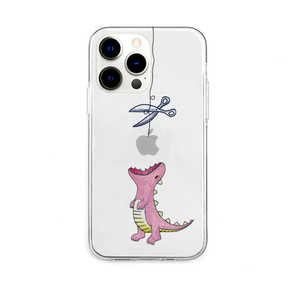 ROA iPhone 13 Pro 対応 6.1inch 3眼  ソフトクリアケース　はらぺこザウルス　ピンク AK21005I13P