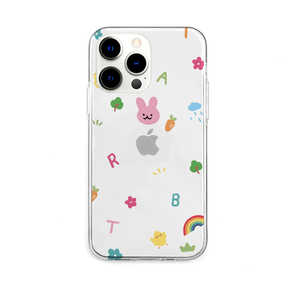 ROA iPhone 13 Pro 対応 6.1inch 3眼 ソフトクリアケース pink usagi  AK21022I13P