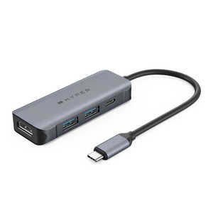 ROA HyperDrive 4-in-1 USB-C ハブ スペースグレイ HP-HD41