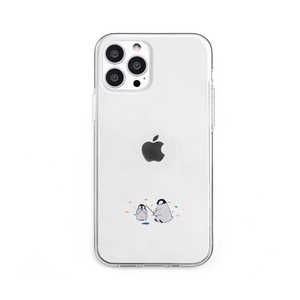 ROA iPhone 13 Pro 3眼 ソフトクリアケース ミニ動物 ペンギン Dparks DS21204I13P