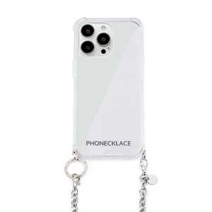 ROA iPhone 13 Pro チェーンショルダーストラップ付きクリアケース シルバー PHONECKLACE PN21589I13SV ROA iPhone 13 Pro チェーンショルダーストラップ付きクリアケース シルバー PHONECKLACE PN21589I13SV