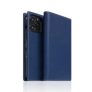 ROA Full Grain Leather Case for iPhone 13 Pro ネイビーブルー SLG Design SD22128I13PNB
