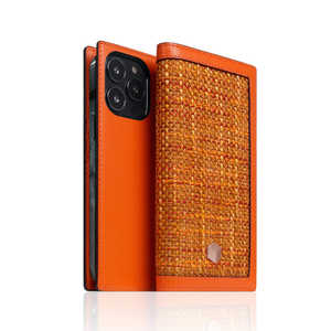 ROA Edition Calf Skin Leather Diary for iPhone 13 Pro オレンジ SLG Design SD22131I13POR