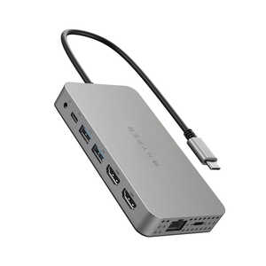 ROA HyperDrive デュアル4K HDMI 10in1 USB-Cハブ for M1 スペースグレイ HP-HDM1H