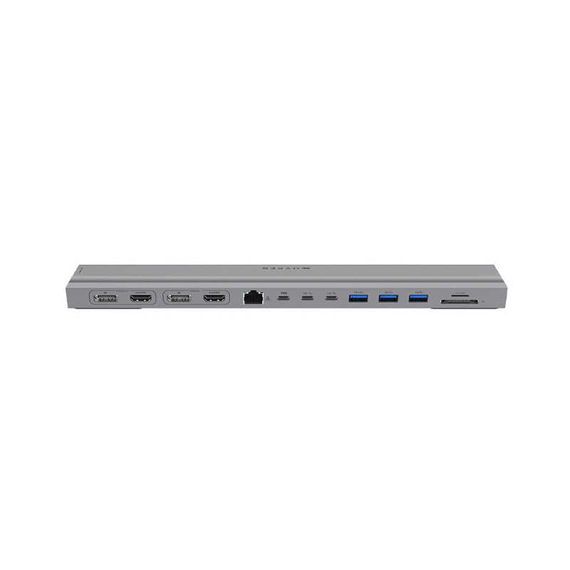 ROA ROA MacBook Pro/Air用スタンド［USB-Cｘ2 オス→メス カードスロットｘ2/HDMIｘ2/DisplayPortｘ2/LAN/USB-Aｘ3/USB-Cｘ3］ HP-HD134 HP-HD134