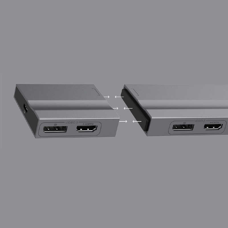 ROA ROA MacBook Pro/Air用スタンド USB-Cｘ2［USB-C オス→メス カードスロットｘ2/HDMIｘ3/DisplayPortｘ3/LAN/USB-Aｘ3/USB-Cｘ3］ HP-HD156 HP-HD156