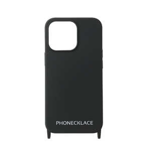 ROA iPhone 13Pro PHONENECKLACE ロープネックストラップ付シリコンケース ブラック  PN23272I13PBK