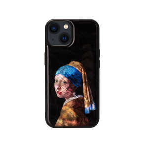 ROA iPhone 14 6.1インチ 天然貝ケース 真珠の耳飾りの少女 ikins I23575I14