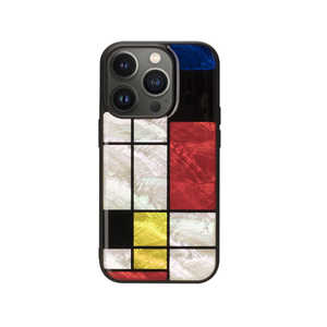 ROA iPhone 14 Pro 6.1インチ 天然貝ケース Mondrian ikins I23595I14P