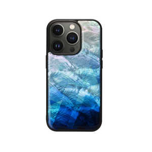 ROA iPhone 14 Pro 6.1インチ 天然貝ケース Blue Lake ikins I23596I14P