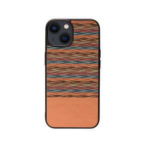 ROA iPhone 14 6.1インチ 天然木ケース Browny Check Man & Wood I23624I14