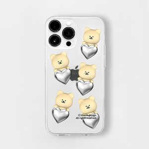 ROA iPhone 14 Pro 6.1インチ ソフトクリアケース クマちゃんシルバーハート 168cm 16823831I14P ROA iPhone 14 Pro 6.1インチ ソフトクリアケース クマちゃんシルバーハート 168cm 16823831I14P