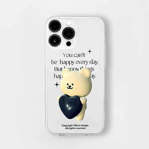 ROA iPhone 14 Pro 6.1インチ ソフトクリアケース クマちゃんブラックハート 168cm 16823832I14P ROA iPhone 14 Pro 6.1インチ ソフトクリアケース クマちゃんブラックハート 168cm 16823832I14P