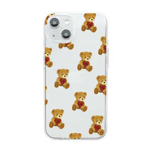 ROA iPhone 14 6.1インチ ソフトクリアケース ハートテディ Dparks DS24126I14 ROA iPhone 14 6.1インチ ソフトクリアケース ハートテディ Dparks DS24126I14