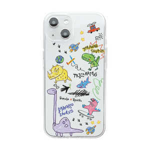 ROA iPhone 14 6.1インチ ソフトクリアケース DINO DOODLE Dparks DS24128I14