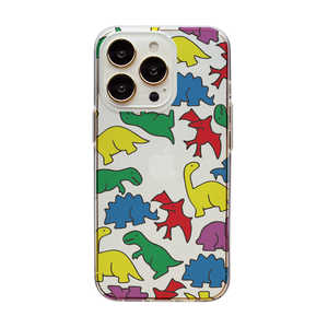 ROA iPhone 14 Pro 6.1インチ ソフトクリアケース カラフルザウルス Dparks DS24154I14P ROA iPhone 14 Pro 6.1インチ ソフトクリアケース カラフルザウルス Dparks DS24154I14P