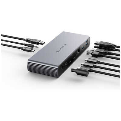 ROA USB PD対応 96W ドッキングステーション スペースグレイ [USB  