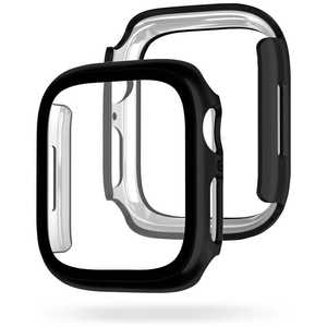 ROA ガラスフィルム一体型ケース for Apple Watch 41mm ブラック EGARDEN(エガーデン) EG24884AWBK