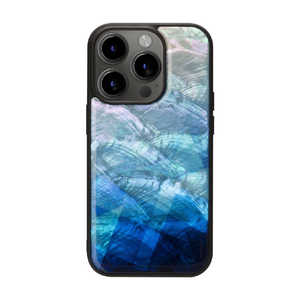ROA iPhone 15 Plus(6.7インチ) 天然貝ケース ikins Blue Lake I25500i15PM