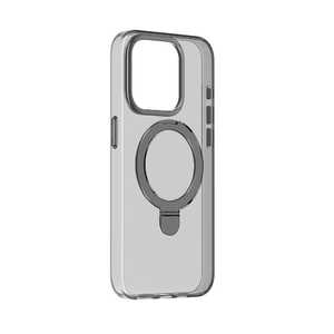 ROA iPhone15 6.1インチ Magsafe対応スタンドケース Flip MOMAX クリアブラック MM25534i15PR
