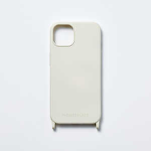 ROA iPhone 15 Plus(6.7インチ) ストラップホール付キシリコンケース＋ Handle Chain Strap PHONECKLACE アイボリー PN25596i15PL