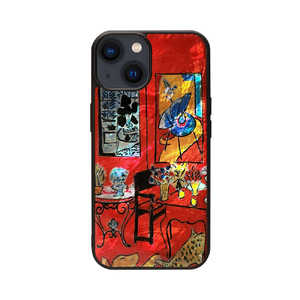 ROA iPhone 15(6.1インチ) 天然貝ケース ikins 赤の大きな室内 I25664i15 ROA iPhone 15(6.1インチ) 天然貝ケース ikins 赤の大きな室内 I25664i15