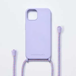 ROA iPhone 15 Pro(6.1インチ) ストラップホール付キシリコンケース＋Rope Strap PHONECKLACE ラベンダー PN25672i15