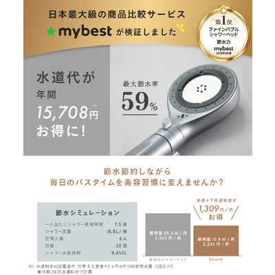 NOEND オーガニックファインバブル シャワーヘッド ［マイクロバブル