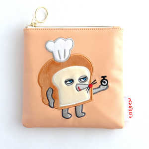 OVERGLAD パンどろぼう ボア刺繍ポーチ PDD-037 OVERGLAD パンどろぼう ボア刺繍ポーチ PDD-037