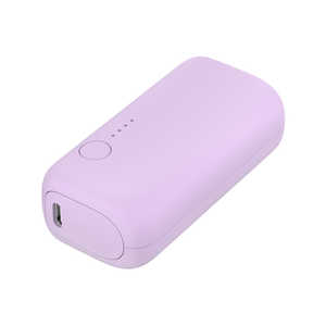 MOTTERU 国内最小最軽量クラス モバイルバッテリー 5000mAh 付属ケーブル長： 約50cm mocolon ［USB Power Delivery対応 / 2ポート］ ペールアイリス MOT-MB5001-PU