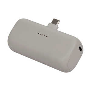 MOTTERU ダイレクトモバイルバッテリー 5000mAh PD20W対応 USB-Cコネクタ 2台同時充電 PSE適合製品 2年保証(MOT-MB5002) ラテグレージュ MOT-MB5002-GY