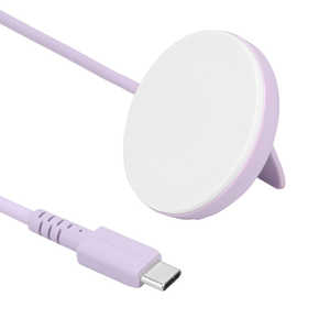 MOTTERU Qi2対応 マグネット式ワイヤレス充電器 スタンド付き ケーブルバンド付属 ペールアイリス MOT-QI15W02-PU MOTTERU Qi2対応 マグネット式ワイヤレス充電器 スタンド付き ケーブルバンド付属 ペールアイリス MOT-QI15W02-PU