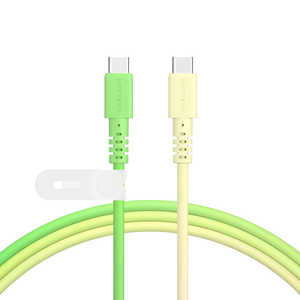 MOTTERU グラデーションケーブル USB-C to USB-C しなやかで絡まない 急速充電 PD60W対応 データ転送対応 メロンクリームソーダ MOT-SCBCCG100-MS MOTTERU グラデーションケーブル USB-C to USB-C しなやかで絡まない 急速充電 PD60W対応 データ転送対応 メロンクリームソーダ MOT-SCBCCG100-MS