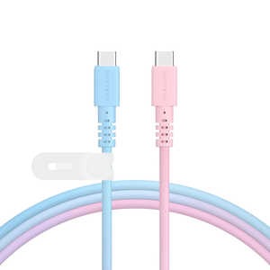 MOTTERU グラデーションケーブル 急速充電 データ転送対応 USB-C to USB-C 1m 2年保証 シュガーユニコーン MOT-SCBCCG100-SU