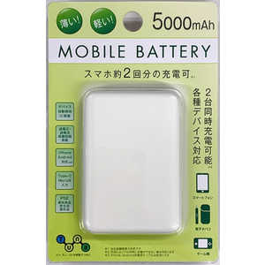 サンマックステクノロジーズ モバイルバッテリー　5000mAh ホワイト [5000mAh /4ポート] GWP5A221W