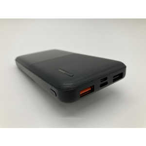 GWORKER モバイルバッテリー10000mAH 3ポート 小型・軽量サイズ ブラック GWP10A224BT