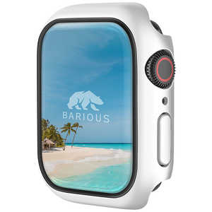BARIOUS APPLE WATCH 7/8 45MM 耐水ハードケース BARIOUS BARIGUARD3 ホワイト BAR-101-22-45MM-WHITE
